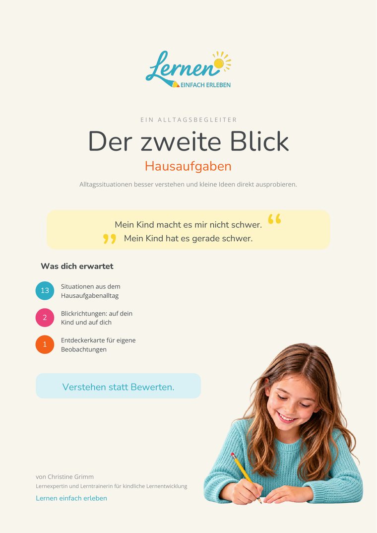 Titelseite: Der zweite Blick – Hausaufgaben